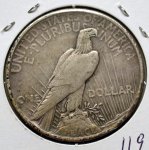 1921 Peace Dollar in VF