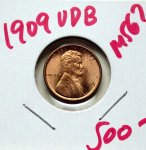 1909 P VDB Lincoln Cent MS 67!!