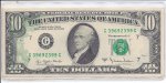 1977 A $10.00 Bleed Through Error Note in CU