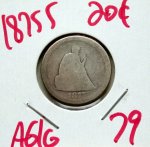 1875 S 20c Piece in AG/G!