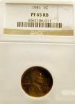 1941 P Lincoln Cent, NGC Certified Proof 65 Red/Brown