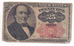 1874 25c US Fractional Currency, Circ