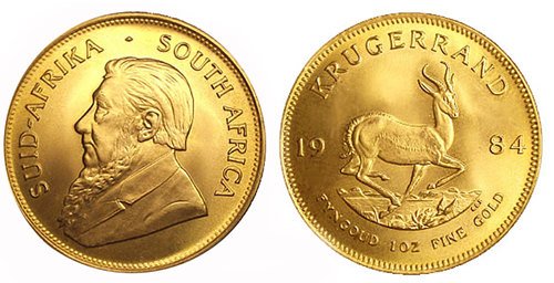 1 oz Gold South African Krugerrand. Random Dates available - Click Image to Close