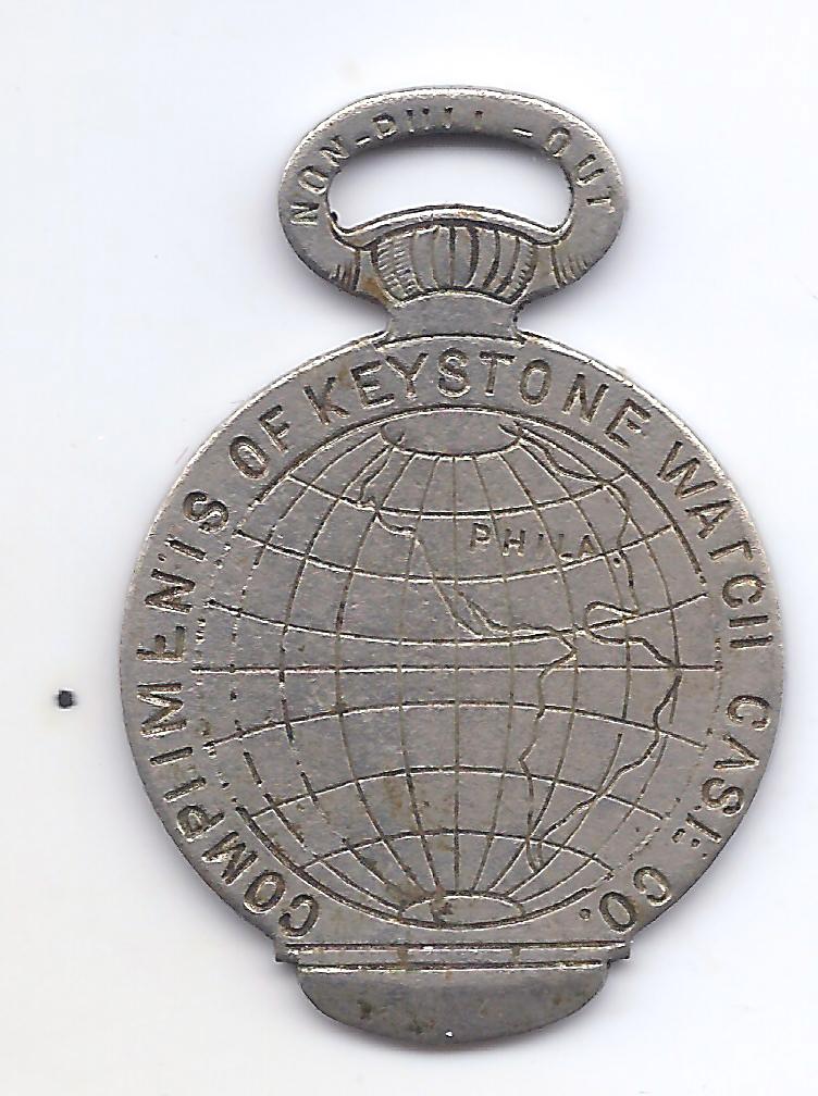 1893 Columbian Expo Souvenir Watch Fob - Click Image to Close